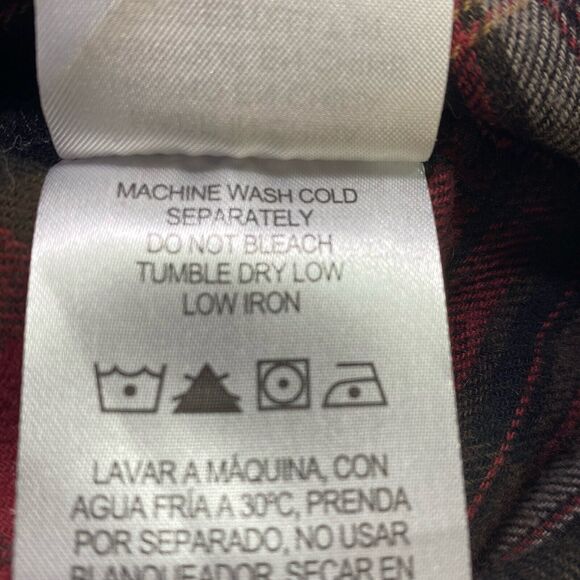 Legendary Whitetails Women’s Size Medium Plaid Flannel Shirt Red/Black Flip Cuff - Picture 14 of 14